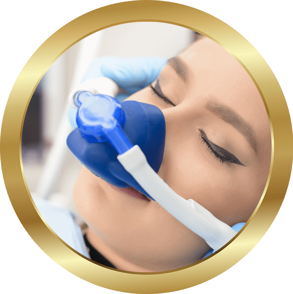 dental patient receiving nitrous oxide