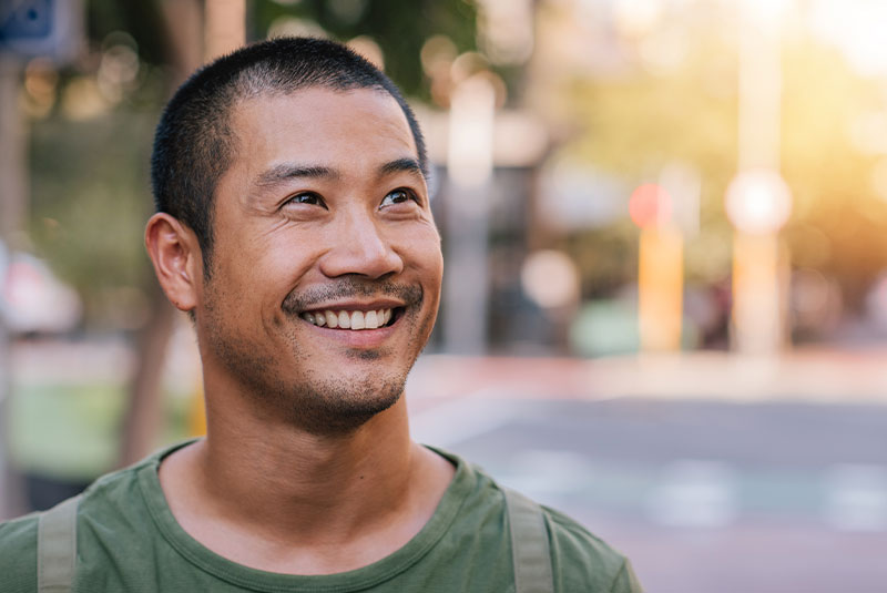 cosmetic dentistry patient smiling
